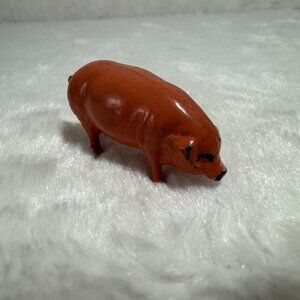Vintage Rustic metal Pig Statue Figurine House Decor Whimsical Country Farm
